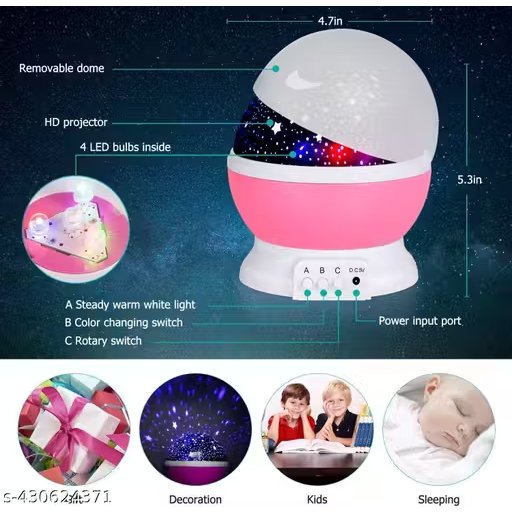 Star Master Rotating 360 Degree Moon Night Light Star Master Rotating 360 Degree Moon Night Light - Image 1