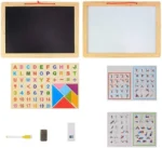 Magnetic White & Blackboard | Double-Sided Writing Board for Kids | Educational Drawing & Learning Board - Image 3