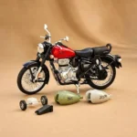 Mini Motorcycle Model Kit with Side Wheels & Accessories - Image 2