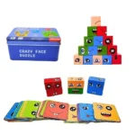 Crazy Face Puzzle Cube Set for Kids (3+ Educational Toy) - Image 3