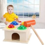 Wooden Hammer Ball Drop Toy for Kids (Color Matching & Motor Skill Game)