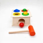 Wooden Hammer Ball Drop Toy for Kids (Color Matching & Motor Skill Game) - Image 3