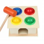 Wooden Hammer Ball Drop Toy for Kids (Color Matching & Motor Skill Game) - Image 2